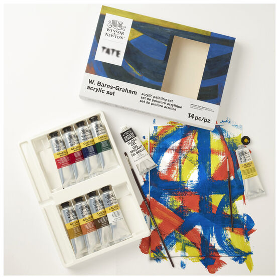 Wilhelmina Barns-Graham acrylic paint set lifestyle